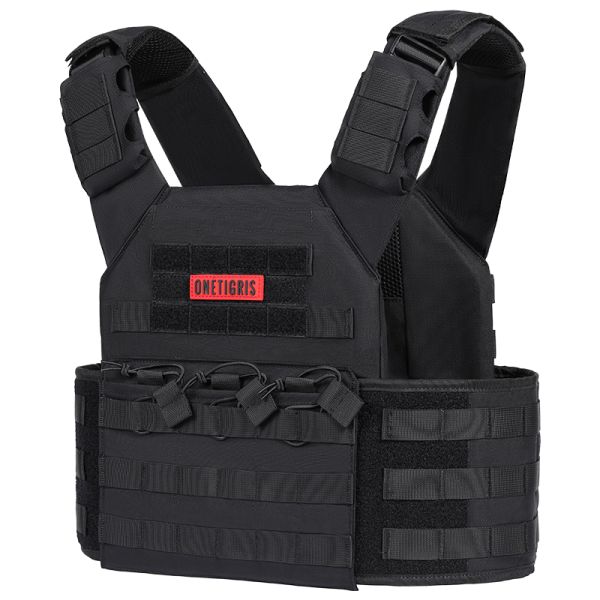 OneTigris ROC Chest Rig Tactical Modular Panel with Removable Shoulder  Strap and Waist Strap Black, Version 2.0