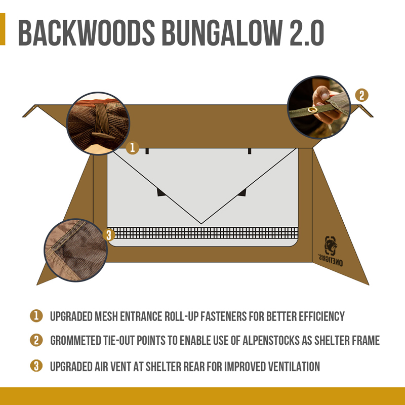 OneTigris Backwoods Bungalow Ultralight Bushcraft Shelter 2.0 