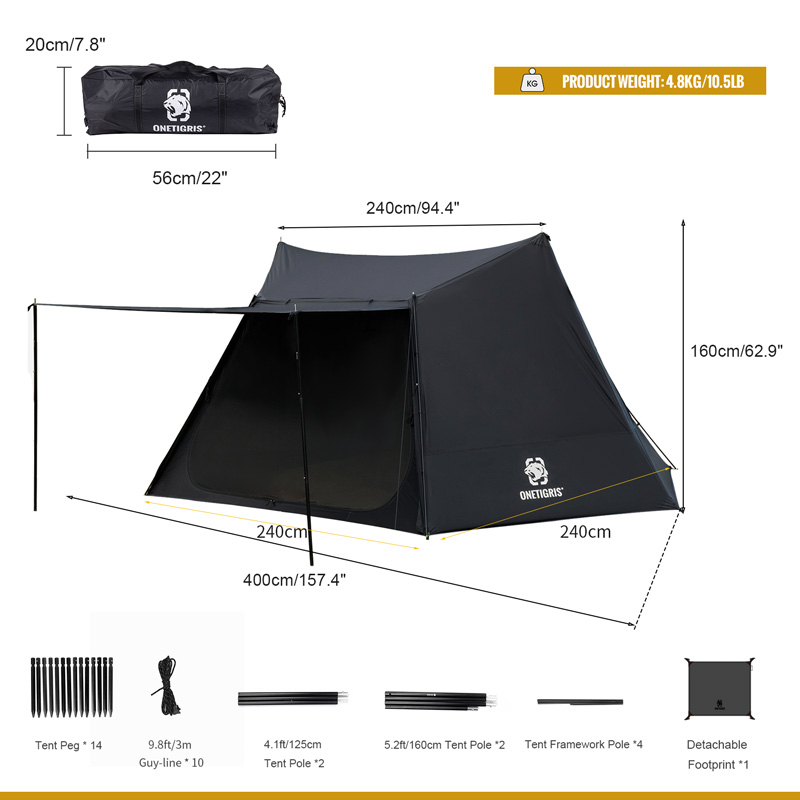 size of NEBULA Camping Tent
