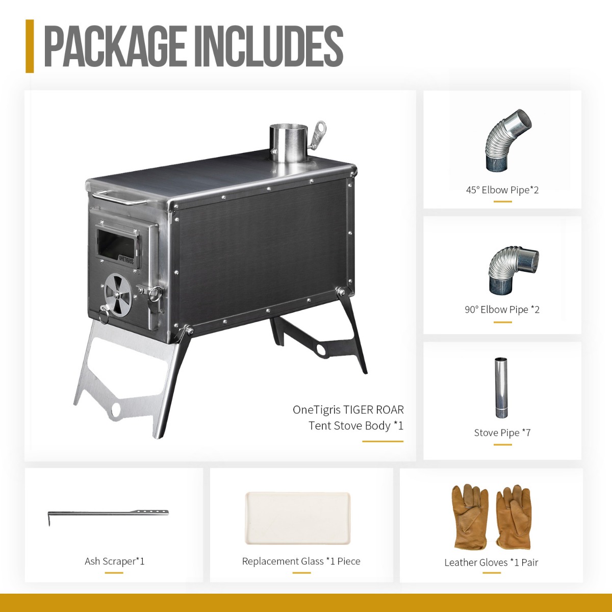 Product details of OneTigris TIGER ROAR tent stove