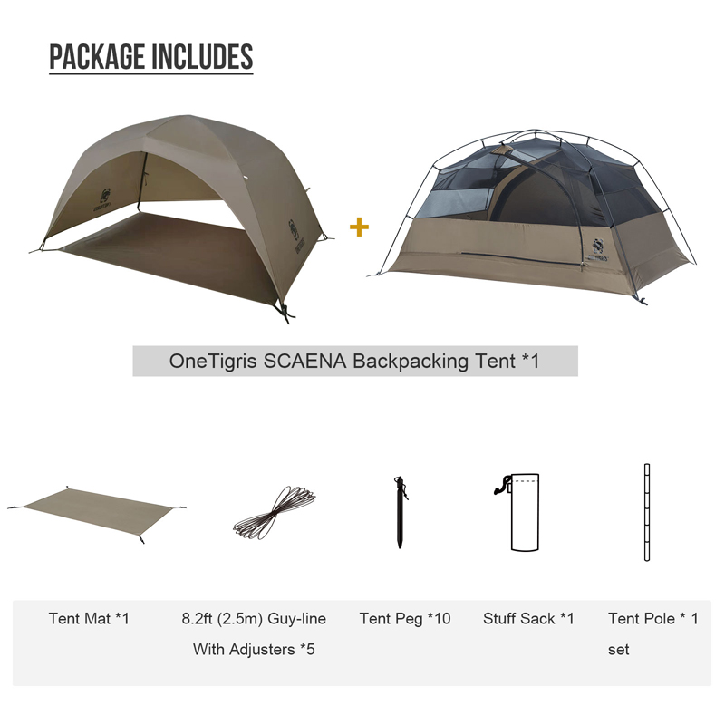 Details of SCAENA Backpacking Tent 