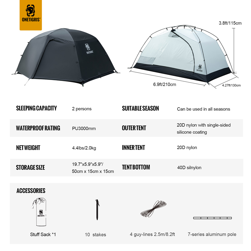 SIZE OF STELLA Camping Tent 