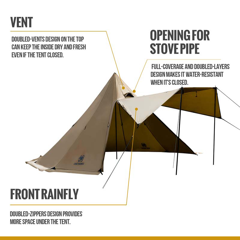 Details of OneTigris NORTHGAZE Chimney Tent