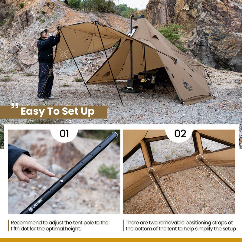 How to set up OneTigris GASTROPOD Camping Tent