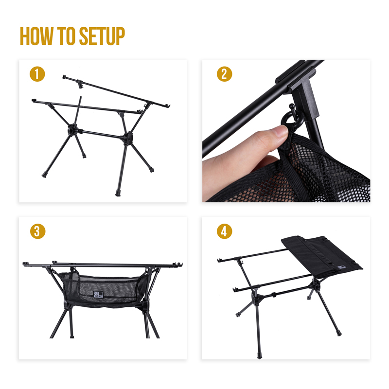 How to set up Onetigris WORKTOP Portable Camping Table 