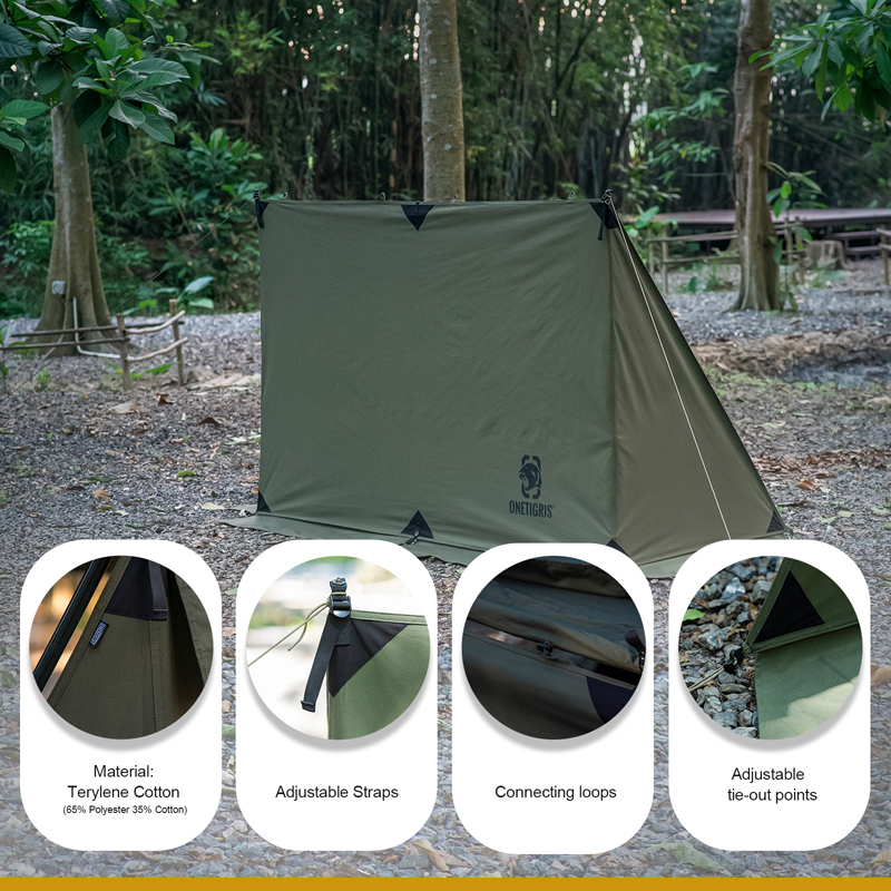 Legendary Tentsmiths Oilskin Tarp, Gray Bearded Green Beret