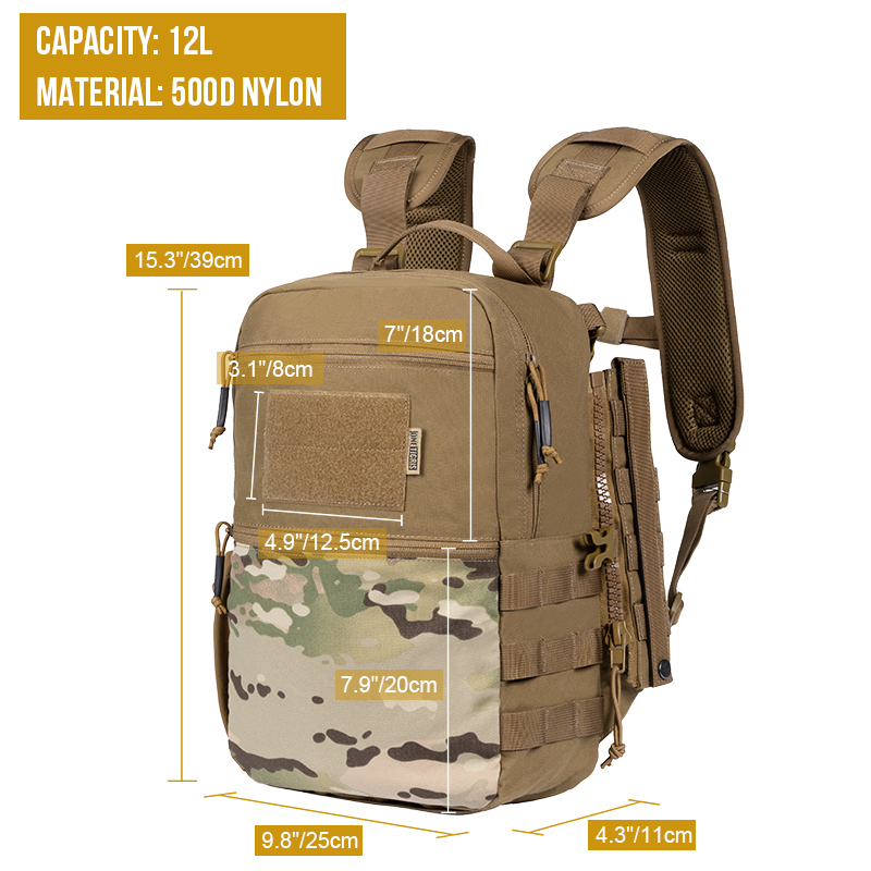Size of OneTigris ACHELOUS Tactical Backpack