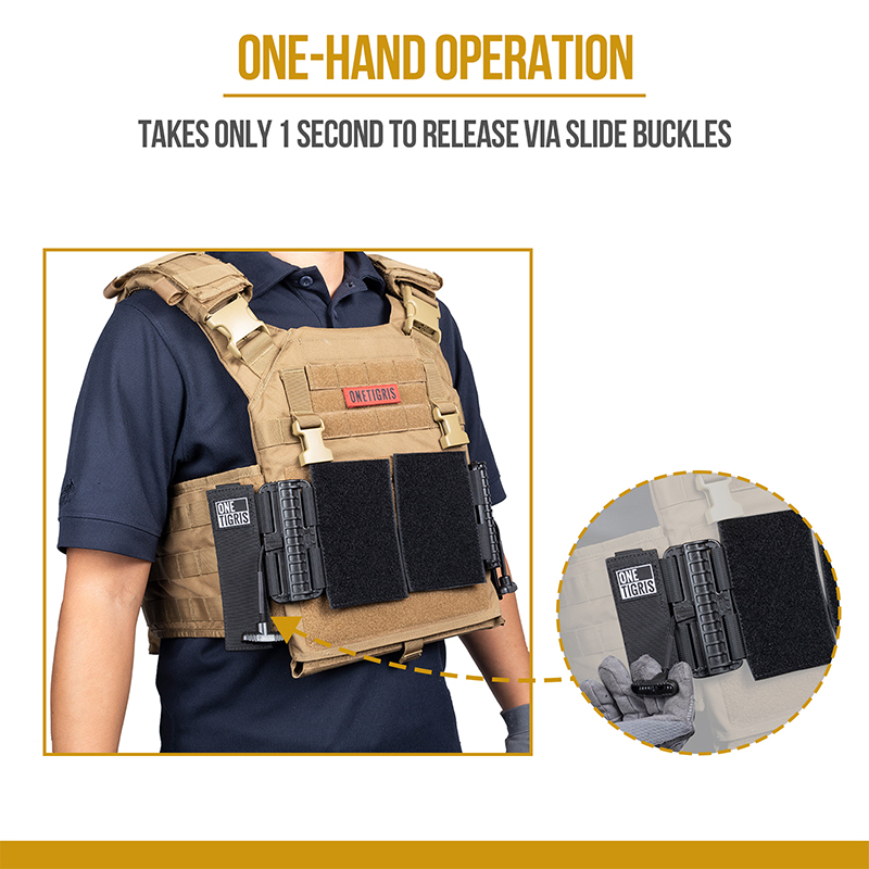 Plate Carrier Quick Release Adapters TAKES ONLY 1 SECOND TO RELEASE VIA SLIDE BUCKLES