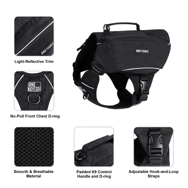 OneTigris Tactical K9 Outdoor No-pull Saddle Backpacks